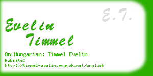 evelin timmel business card